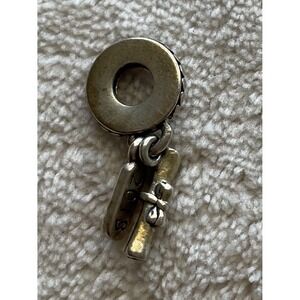 Pandora ALE 925 sterling silver graduation diploma and a "2018" dangle Charm